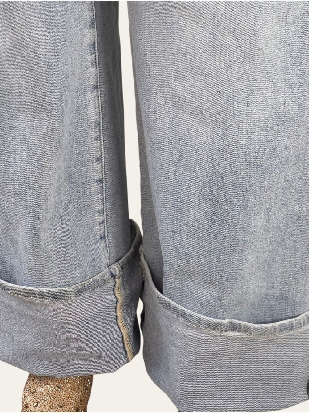 Risen The Genie 1X Tummy Control Wide Leg Cuffed Jeans NWT - Picture 5 of 10